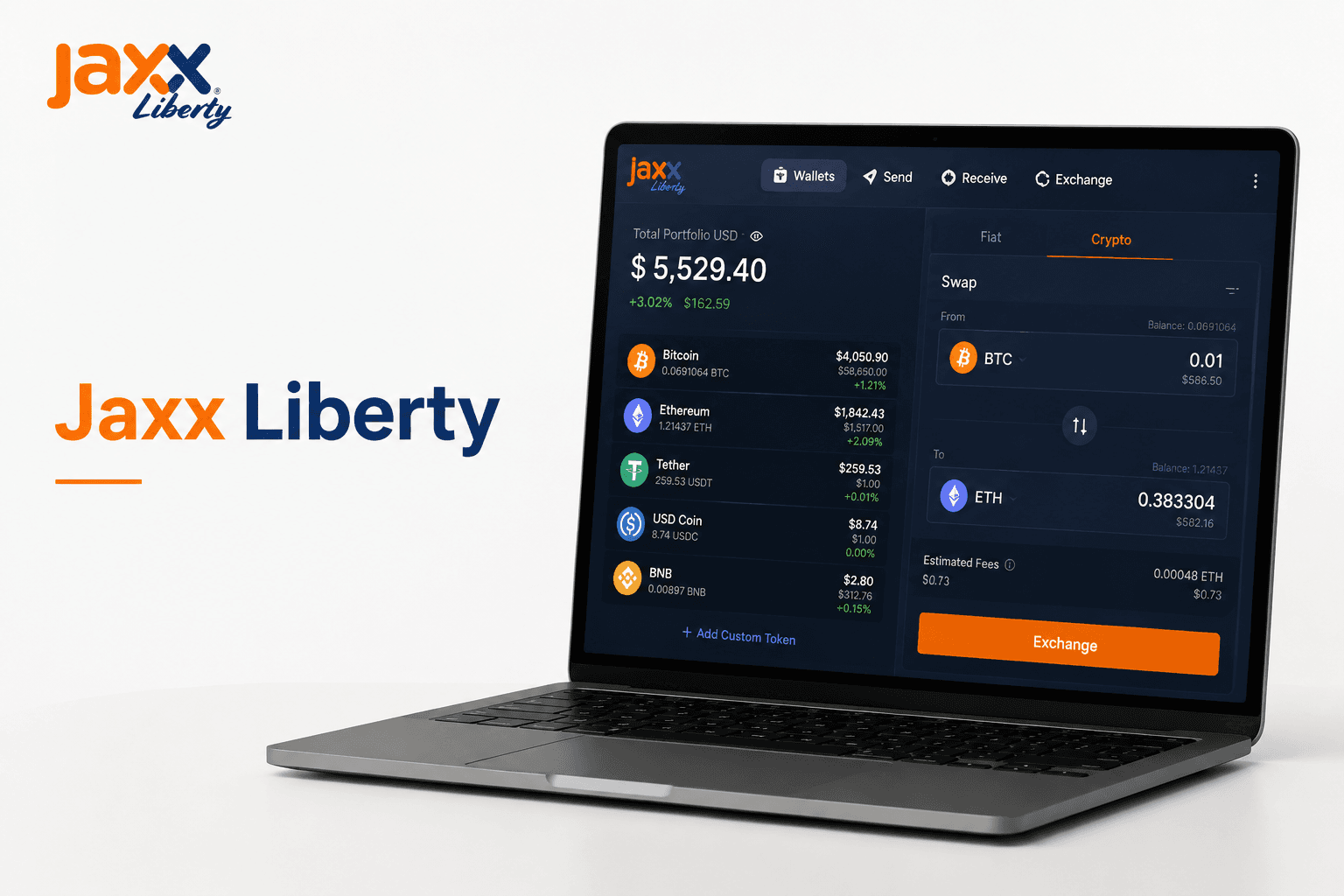 Jaxx Liberty contact and safe wallet support